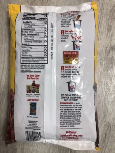 Louisiana Fish Fry Products Crawfish Shrimp & Crab Boil 4.5 Lb Bag - Picture 3 of 4
