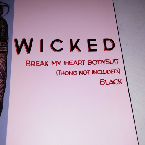 Be Wicked Lingerie Teddy Bodysuit One Piece Black Long Sleeve One Size Lace Mesh - Picture 6 of 10