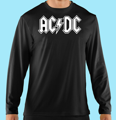 Long Sleeve T-Shirt, Music, Rock Band, 70/80's, AC/DC 100% Cotton