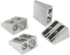Wekoil Pencil Sharpeners Manual Twin Metal Dual Sharpening Blade Double Holes Re