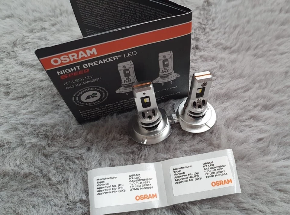 2x OSRAM H7 NIGHT BREAKER LED SPEED 6000K StVZO Compliant 2025 - Image 2 of 4