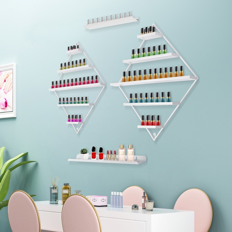 Rhombus?Nail?Polish?Racks, Wall-mounted Nail Polish Racks,DIY Installation,HOT!