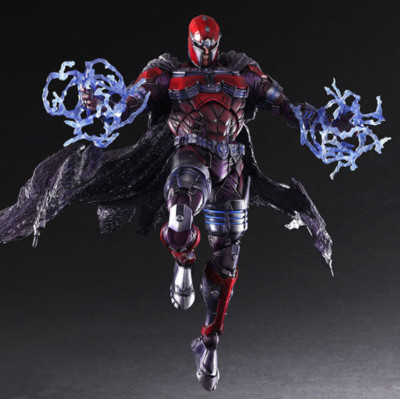 Play Arts Kai X-Men Marvel Magneto Max Eisenhardt PVC Action Figure Toys Statue
