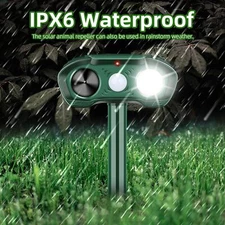 Ultrasonic Outdoor Animal Repeller: Motion Sensor & Strobe