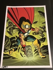 MARVEL THOR Giclee Art Print SIGNED BY MICHAEL CHO Art Print 13X19 EXPO