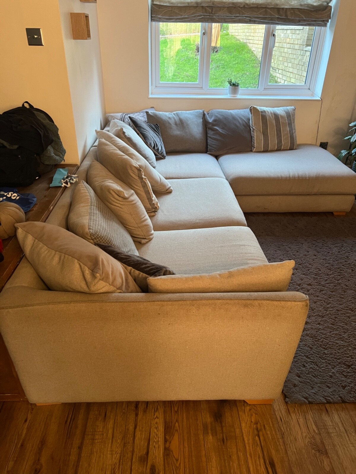 grey corner sofa used pre owned eBay