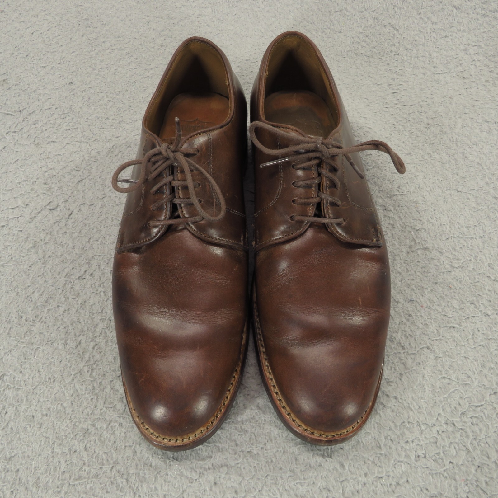Thursday Boots Dress Shoe Men 7.5 Brown Statesman Derby Dainite Soles Leather Co