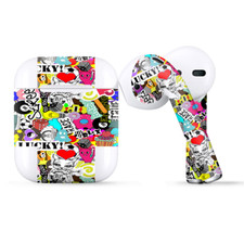 Skins Wraps compatible for Apple Airpods art Lucky stickerslap
