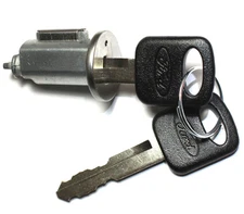 NEW Ford Ignition Key Switch Lock Cylinder With 2 OEM Rubber Head Ford Logo Keys