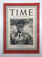 Time Magazine August 26, 1940 Marshal Milch -full magazine