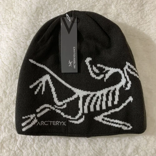New Arcteryx Bird Head Black Toque Beanie Orca Black Merino Wool Hat for Winter. - Picture 10 of 33