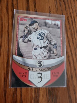 2007 Topps The Streak Before the Streak Joe DiMaggio #JDSF3 HOF New York Yankees