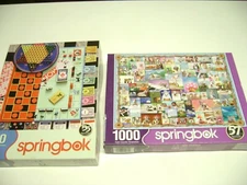 Springbok lot of 2 Jigsaw Puzzles, BOARD GAMES, ANIMAL QUACKERS, Dogs+ Cats