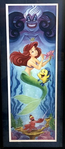 DISNEY FINE ART "DEEP AS THE SEA" ARIEL URSULA FRAMED LITHOGRAPH TIM ROGERSON - Picture 2 of 7