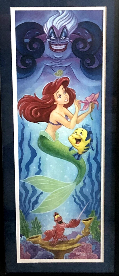 LITOGRAFÍA ENMARCADA DE ARIEL URSULA "PROFUNDAS COMO EL MAR" DISNEY BELLAS ARTES TIM ROGERSON Foto 2 de 4