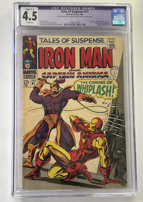 Tales of Suspense #97 CGC restored 4.5 Marvel Comics Jan 1968 1st app whiplash