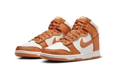 Nike Dunk High SE "Monarch Canvas"  White Orange Men's Sneakers Sz10 DV7223 800