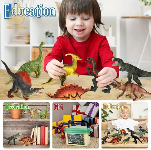 Dinosaur Toy Set Realistic Figures Large Plastic Toys For Toddler Kids Playset - Picture 16 of 34