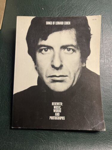 Songs of Leonard Cohen! Music words and Photographs sheet music songbook 1969