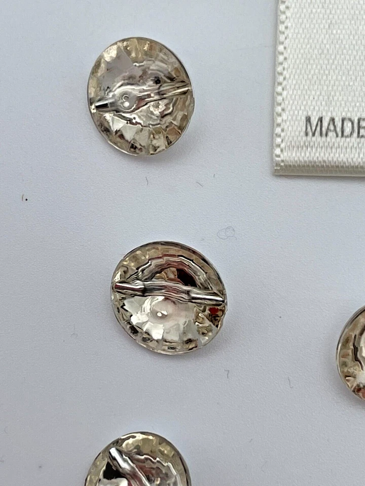 Christopher & Banks Replacement Round Shank Buttons Clear Rhinestone Set Of 7 - Image 3 of 4