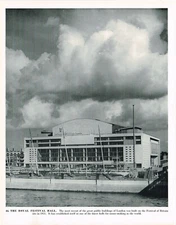 Royal Festival Hall London Vintage Picture Old Print 1953 CLPBOL2#44