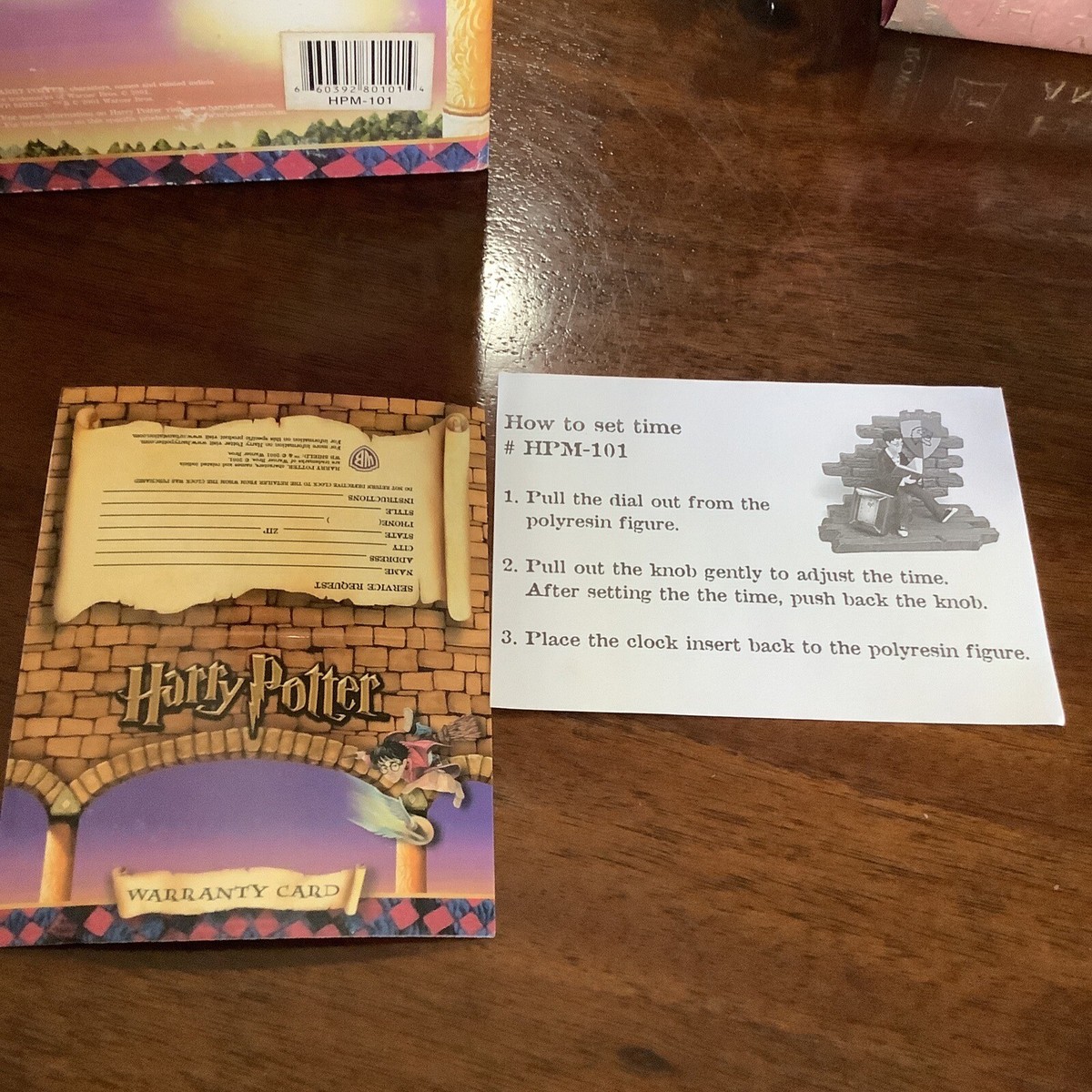 Horloge Miniature Harry Potter – Warner Bros 2001 – HPM-101 – Fonctionne Avec Piles