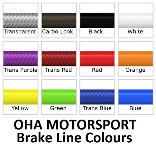 OHA Stainless Steel Braided Front Brake Line Kit for Suzuki GT250 K 1973 - Picture 2 of 2