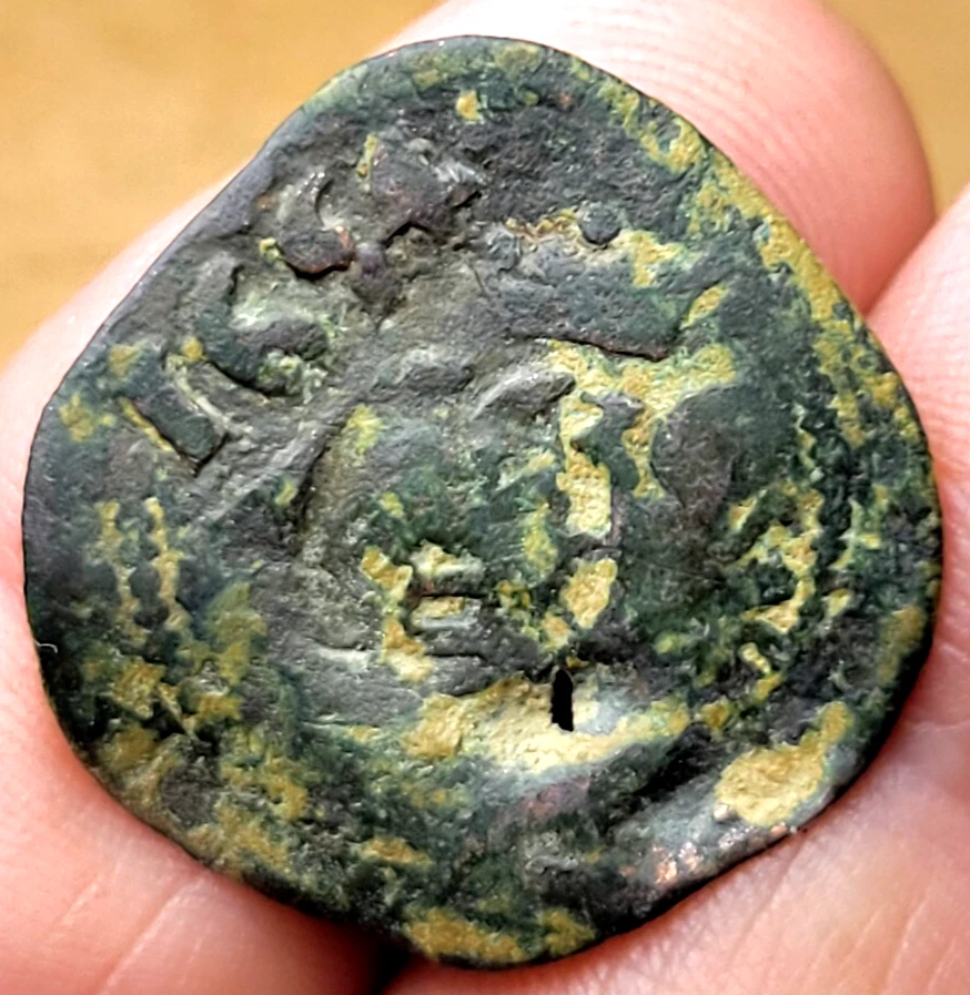 1654 / 1636 Spanish 6 Maravedis PIRATE TREASURE Colonial Era Counterstamp Cob - Image 3 of 3