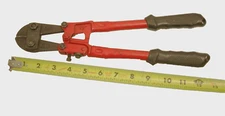 Pittsburgh 12" steel bolt cutter with angled grip and adjustable jaws