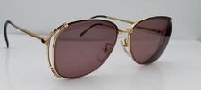 Vintage Rive Gauche RG 262 Brown Gold Oval Metal Sunglasses France FRAMES ONLY