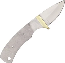 Knifemaking Fixed Knife 2.12" Stainless Steel Full Tang Blade Brass Finger Guard