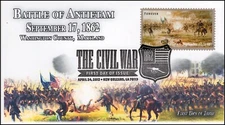 AO-4665-2, 2012, Battle of Antietam, FDC, Add-on Cachet, Pictorial Postmark, Civ
