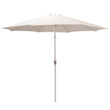 OMBRELLONE CENTRALE GIARDINO Ø 3 MT BAIA ACCIAIO GAZEBO PISCINA TERRAZZO BIANCO