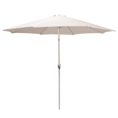 YELLOWSHOP OMBRELLONE CENTRALE GIARDINO Ø 3 MT BAIA ACCIAIO GAZEBO PISCINA TERRAZZO BIANCO