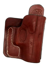CEBECI Brown Leather RH Back Pocket Wallet Holster for S&W M&P BODYGUARD 380