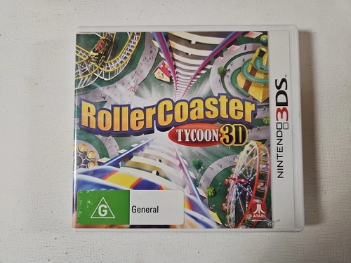 Roller Coaster Tycoon 3D Nintendo 3DS Console PAL - Case & Manual Only - No Game