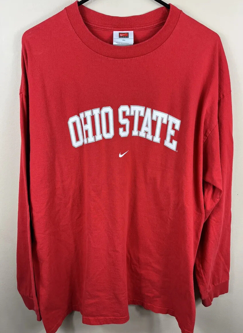 Ohio State Buckeyes Nike Vintage Long Sleeve T-Shirt XL OSU Football Fan Apparel