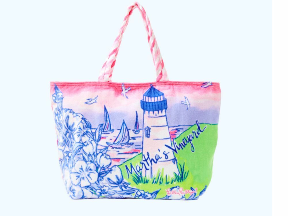 LILLY PULITZER Destination Beach Tote MARTHA'S VINEYARD Bag NWT ($118)