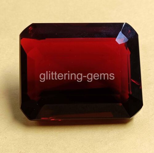 198.58 Ct Rare Brazil Red Topaz Lab Created Emerald Cut Certified Loose Gems SA - Picture 2 of 7