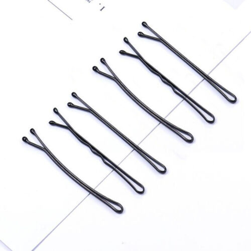 Horquillas negras básicas 32 piezas 6 cm alfileres para el cabello herramientas empuñaduras clips onda salón acero - Imagen 4 de 7