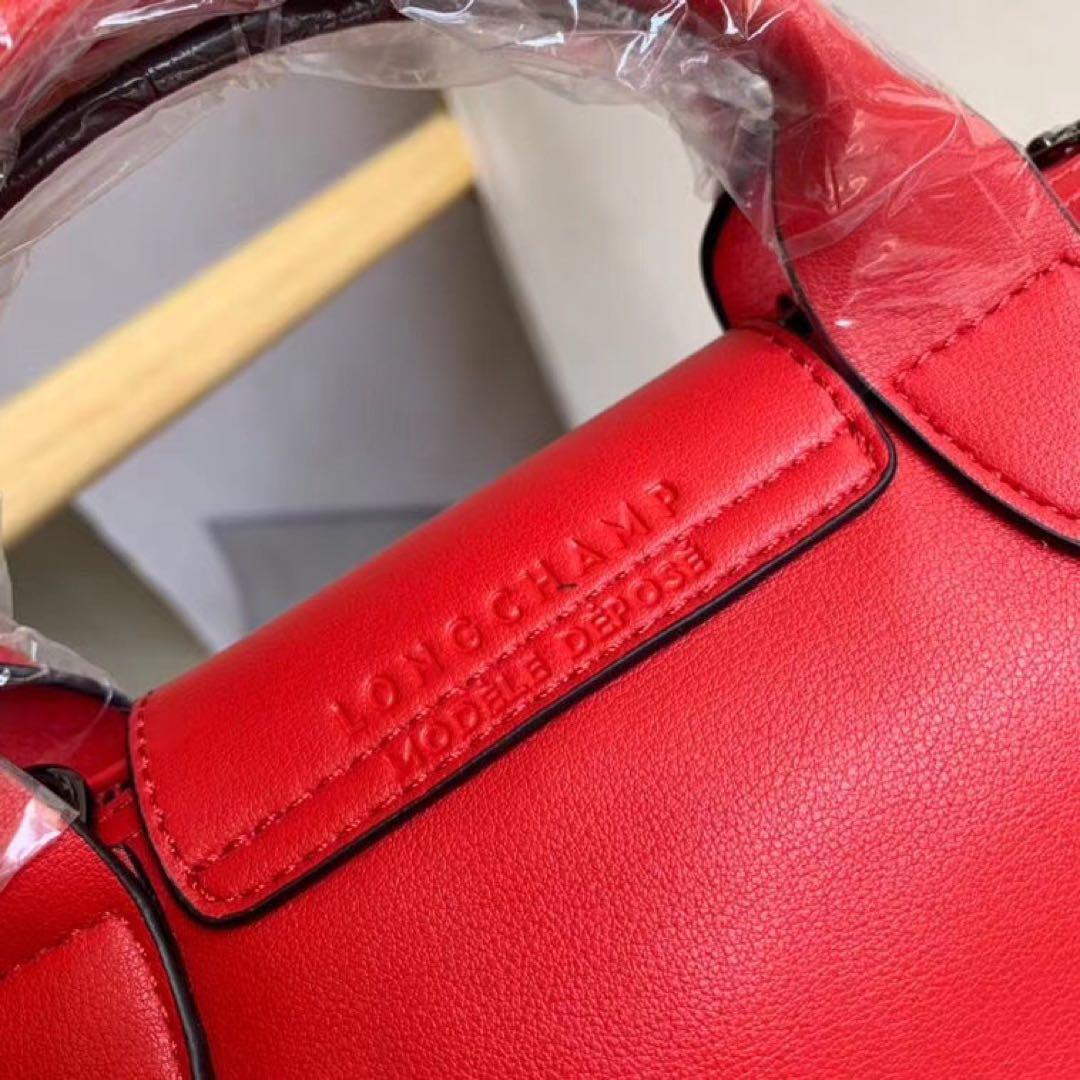 Longchamp Le Pliage Cuir XS Mini Leather Shoulder Bag Red Outlet
