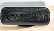 Chrome Hearts-Black Leather Grain Semi-Hard Case for Sunglasses-Case Only