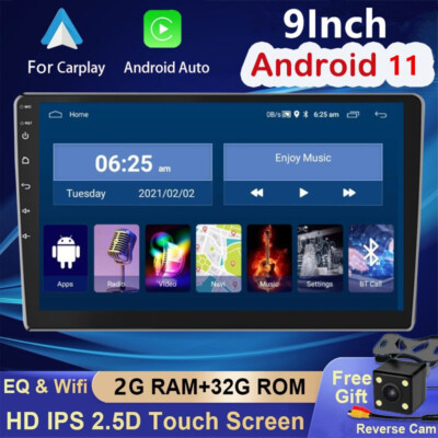 Car Android For Carplay Radio 9in Touch Screen GPS Navi FM Bluetooth AndroidAuto