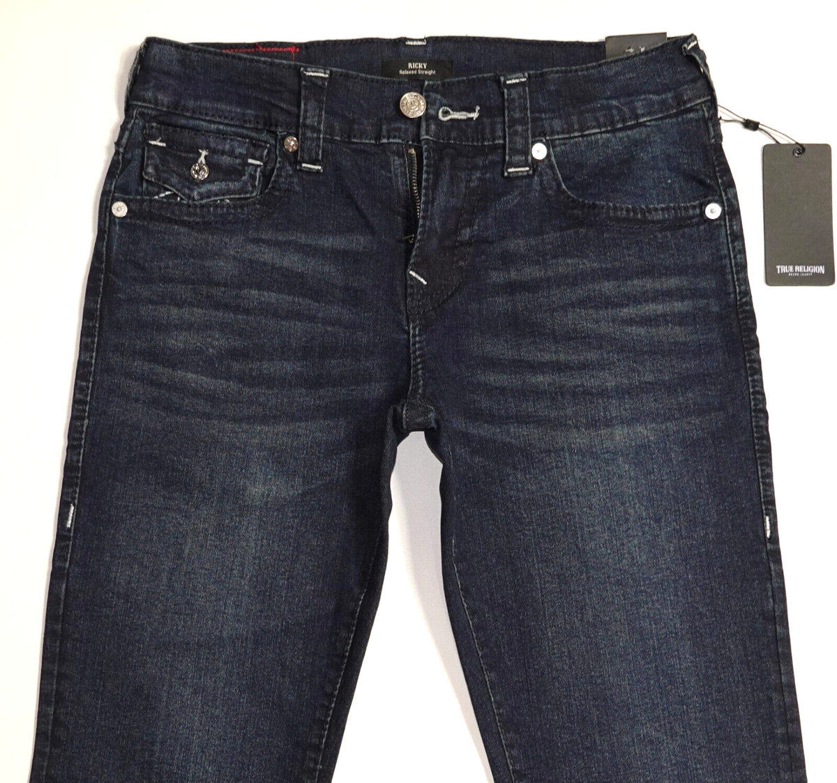 True Religion ブルーデニムパンツ TRUE RELIGION トゥルーレリジョン RICKY BIG T ストレート