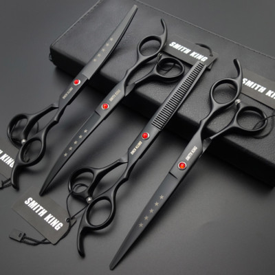 7 inch Pro.pet grooming scissors/Shears Cutting+2Curved+Thinning shears 4pcs set