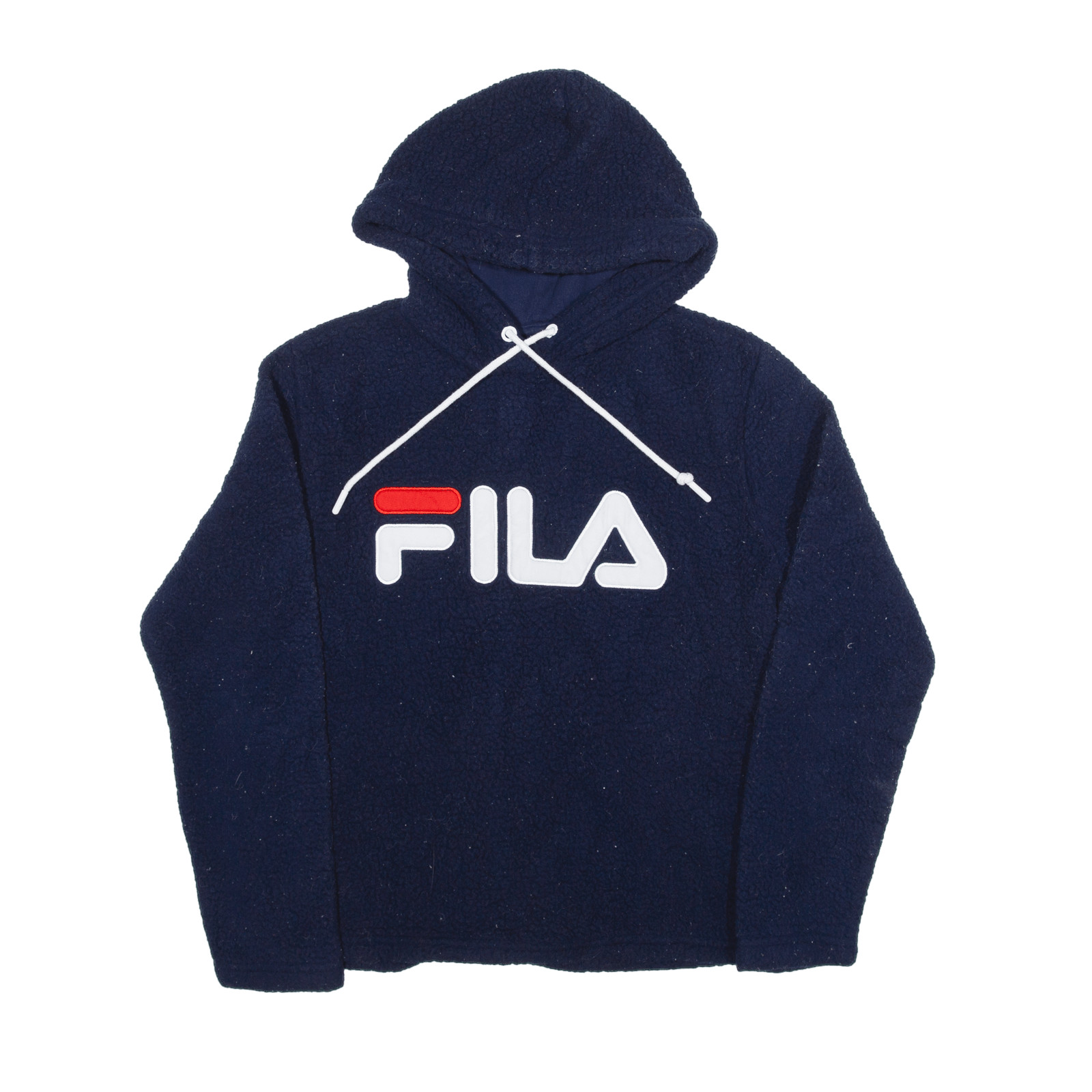 FILA Felpa con Cappuccio in Pile Pullover Blu Donna S