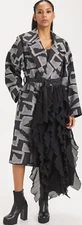 CRAZY H4  structured black & grey    coat size XL/XXL