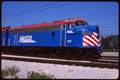 Original Schienenschlitten - Metra RTA 125+ #112 Antioch IL 29.11.1996 - Ektachrome