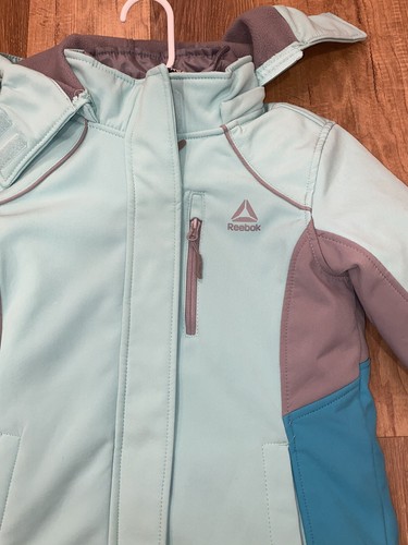 Reebok Girls Mint/Grey/Teal 3-in-1 Jacket With Hood Youth Size 7/8 - Picture 9 of 13