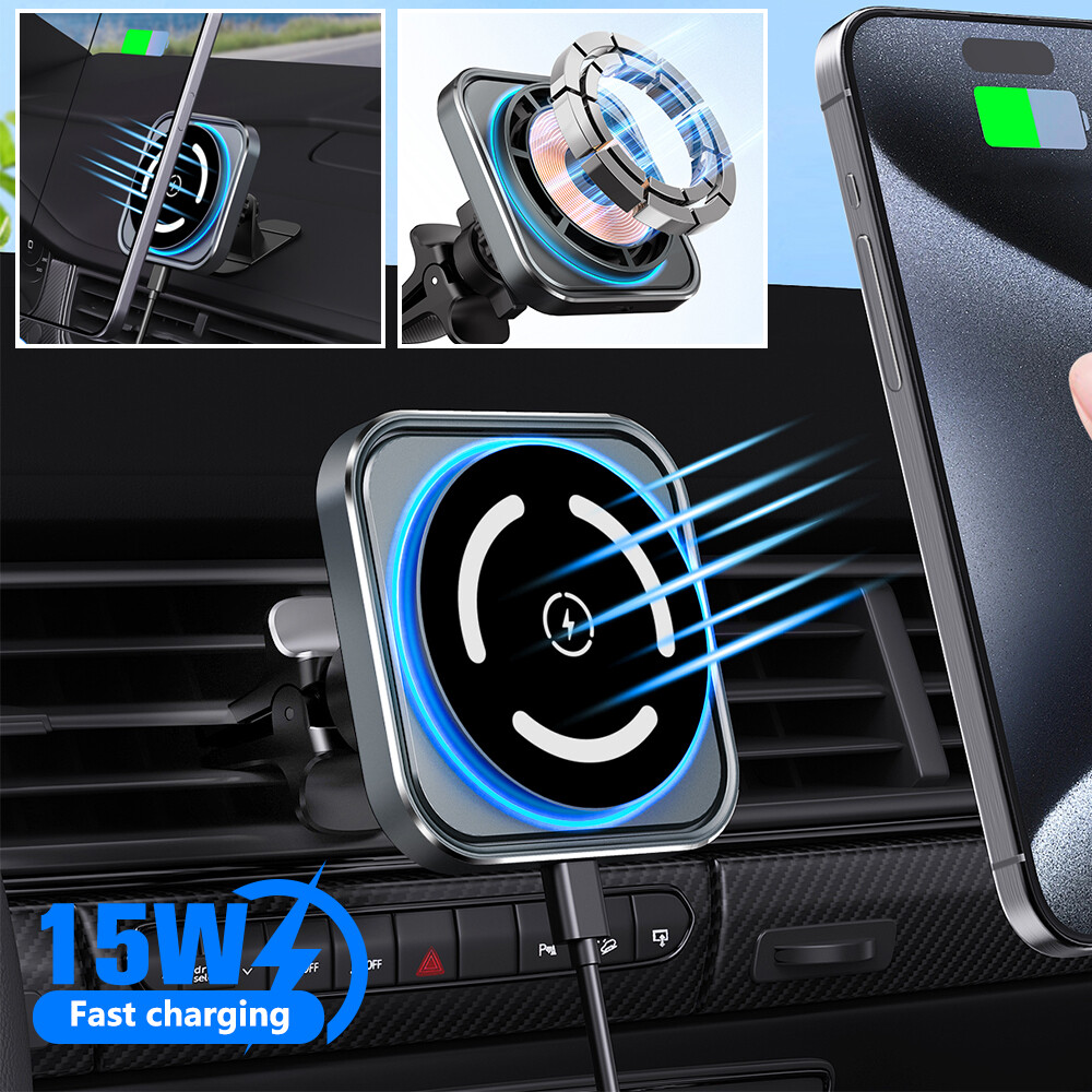 Magsafe Car Mount Charger Wireless Magnetic Holder for iPhone 16
